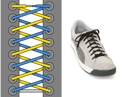 Красивая шнуровка кроссовок с 5 дырками пошагово для мужчин